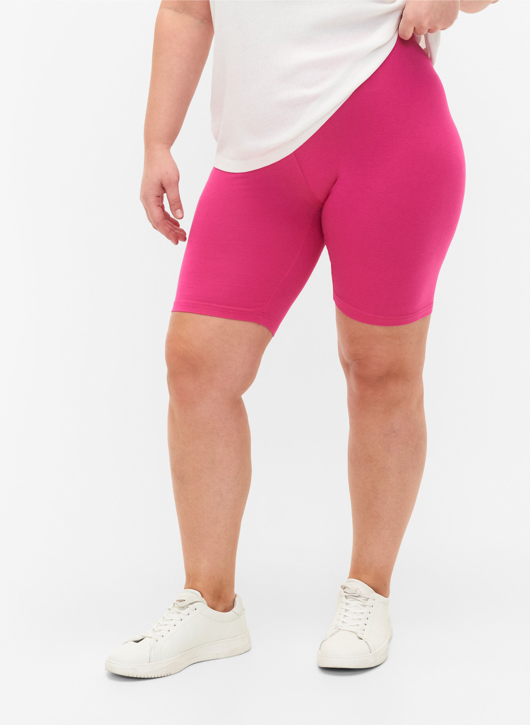 ZizziYksiv&auml;riset perus py&ouml;r&auml;ilyshortsit , Vaaleanpunainen, Model image number 0