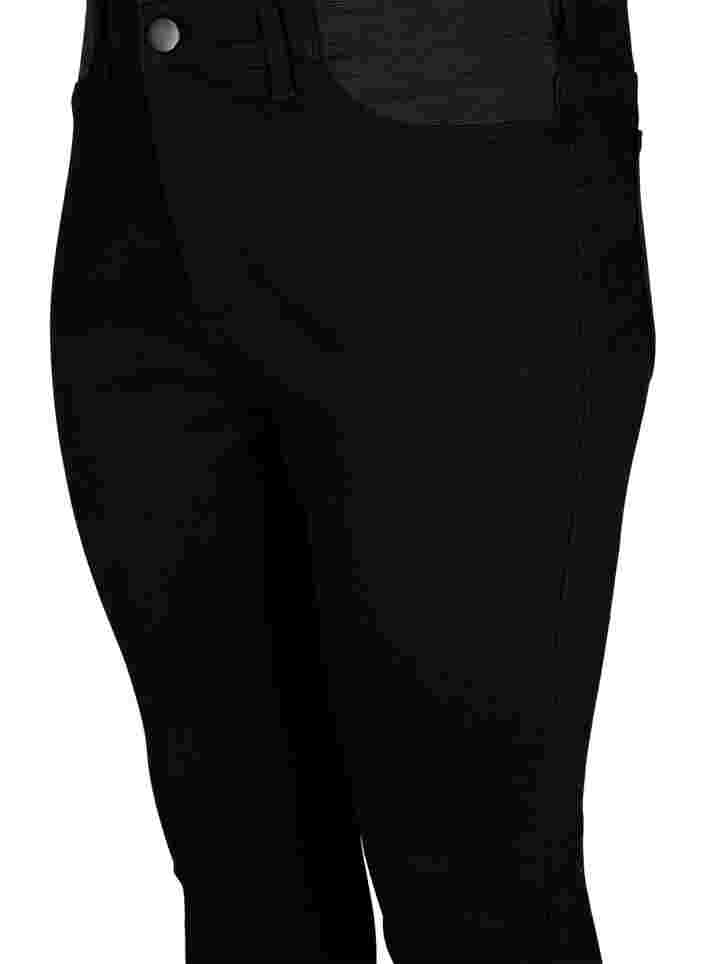 Super slim Amy-farkut joustavalla vyötäröllä, Black, Packshot image number 2