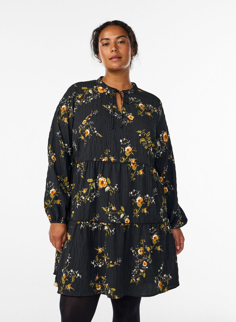 Kukkamekko solmittavalla kiinnityksell&auml;, Musta, Model image number 0