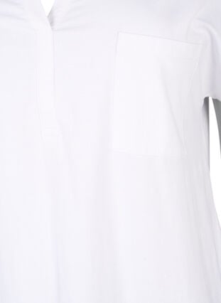 T-paita, jossa on v-pääntie ja rintatasku, Bright White, Packshot image number 2