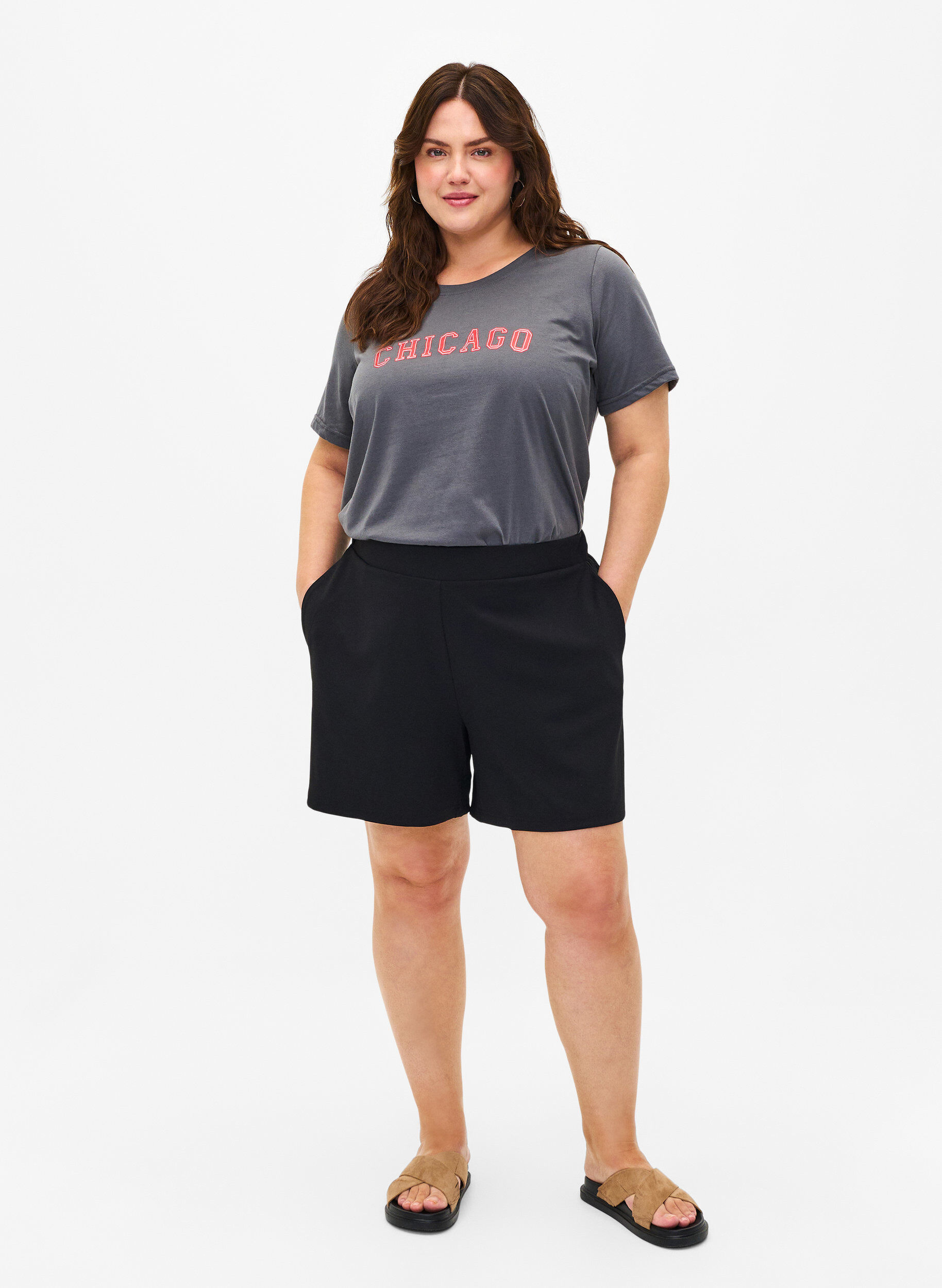 Zizzi FLASH &ndash; kuviollinen t-paita, Iron Gate Chicago, Model image number 2