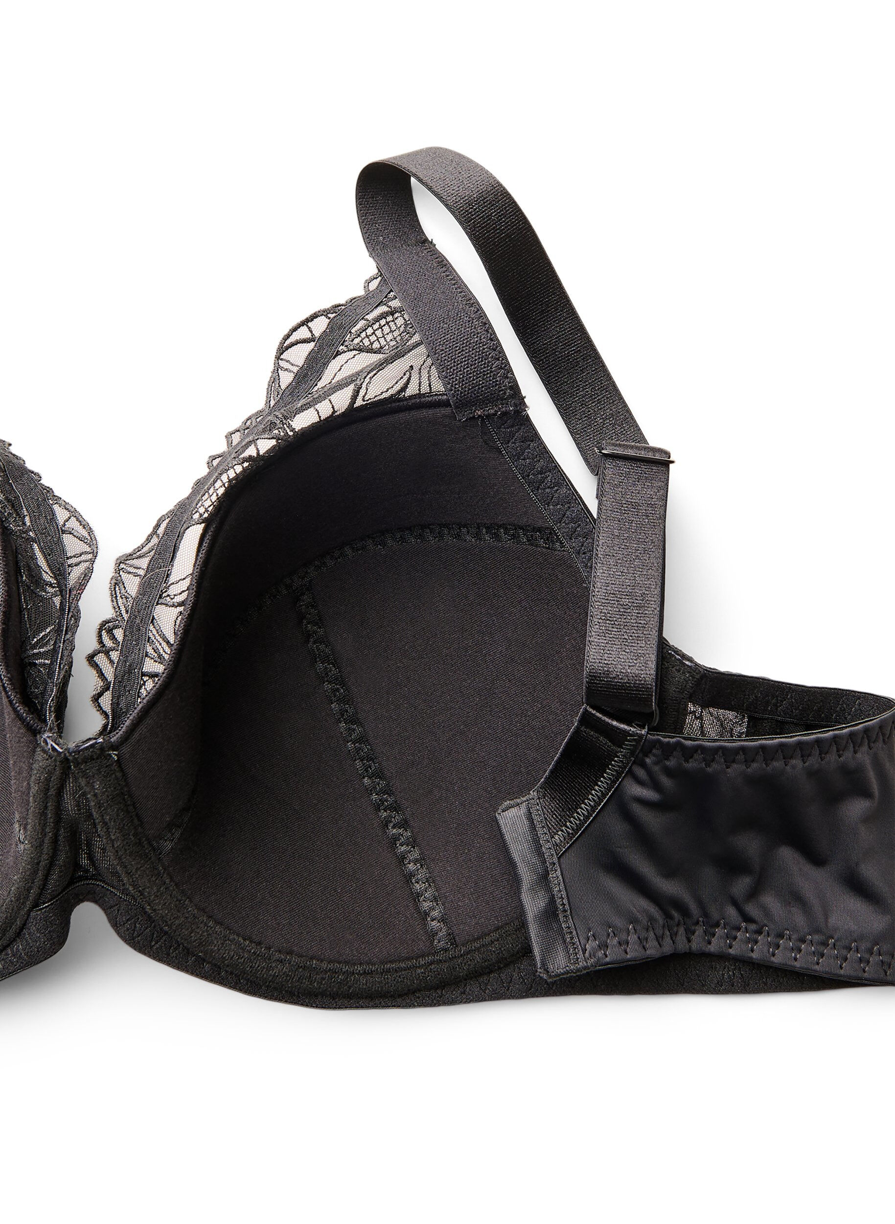 ZizziTopatut pitsirintaliivit kaaritukien kera, Musta, Packshot image number 3