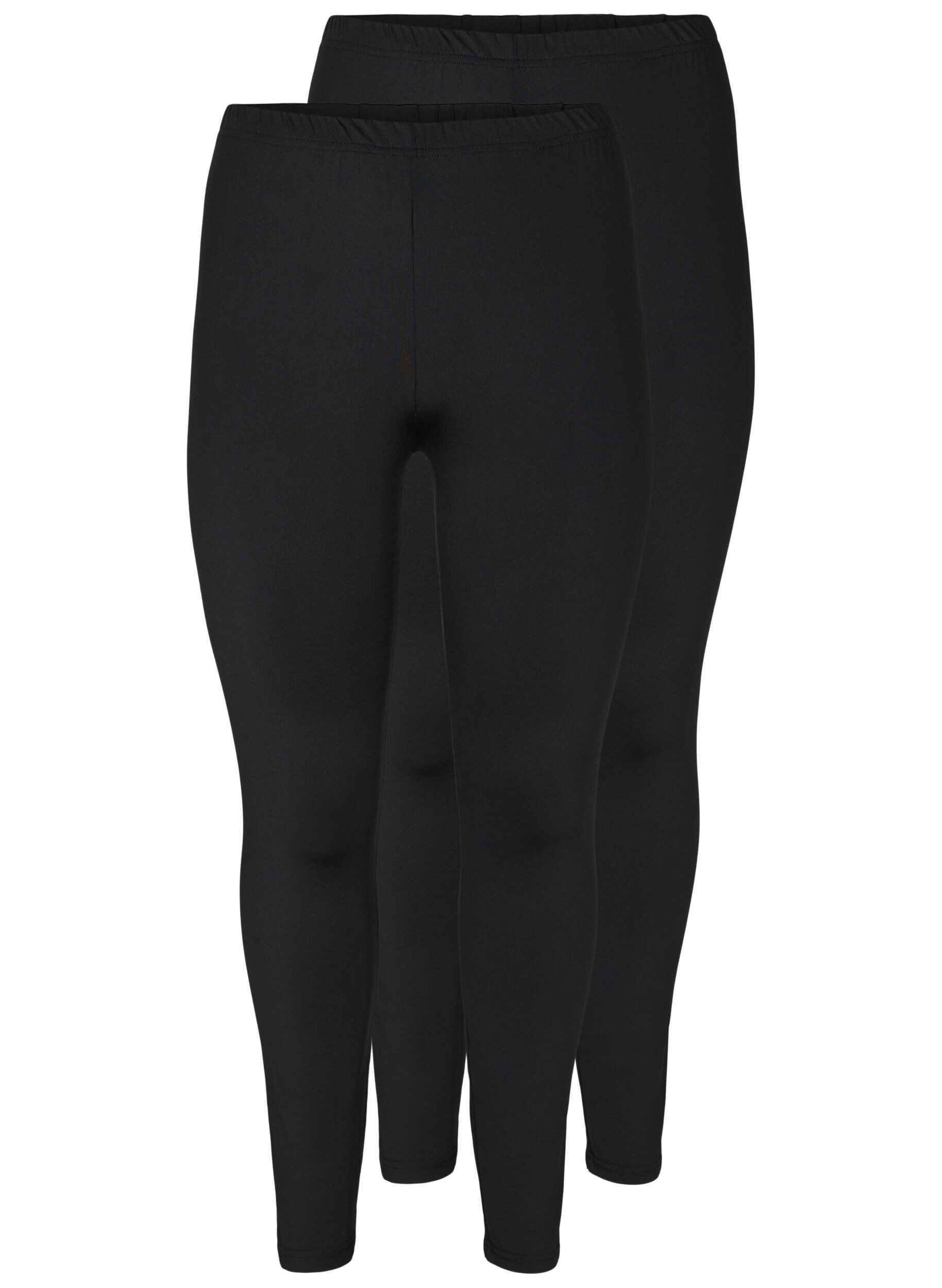 Zizzi 2 kpl leggingsit, Black, Packshot image number 0
