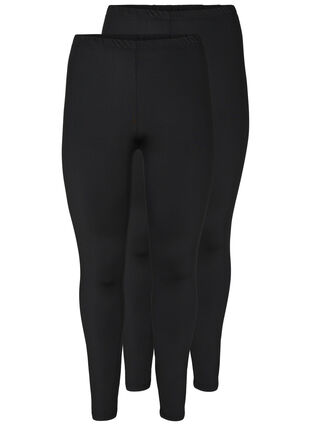 2 kpl leggingsit, Black, Packshot image number 0