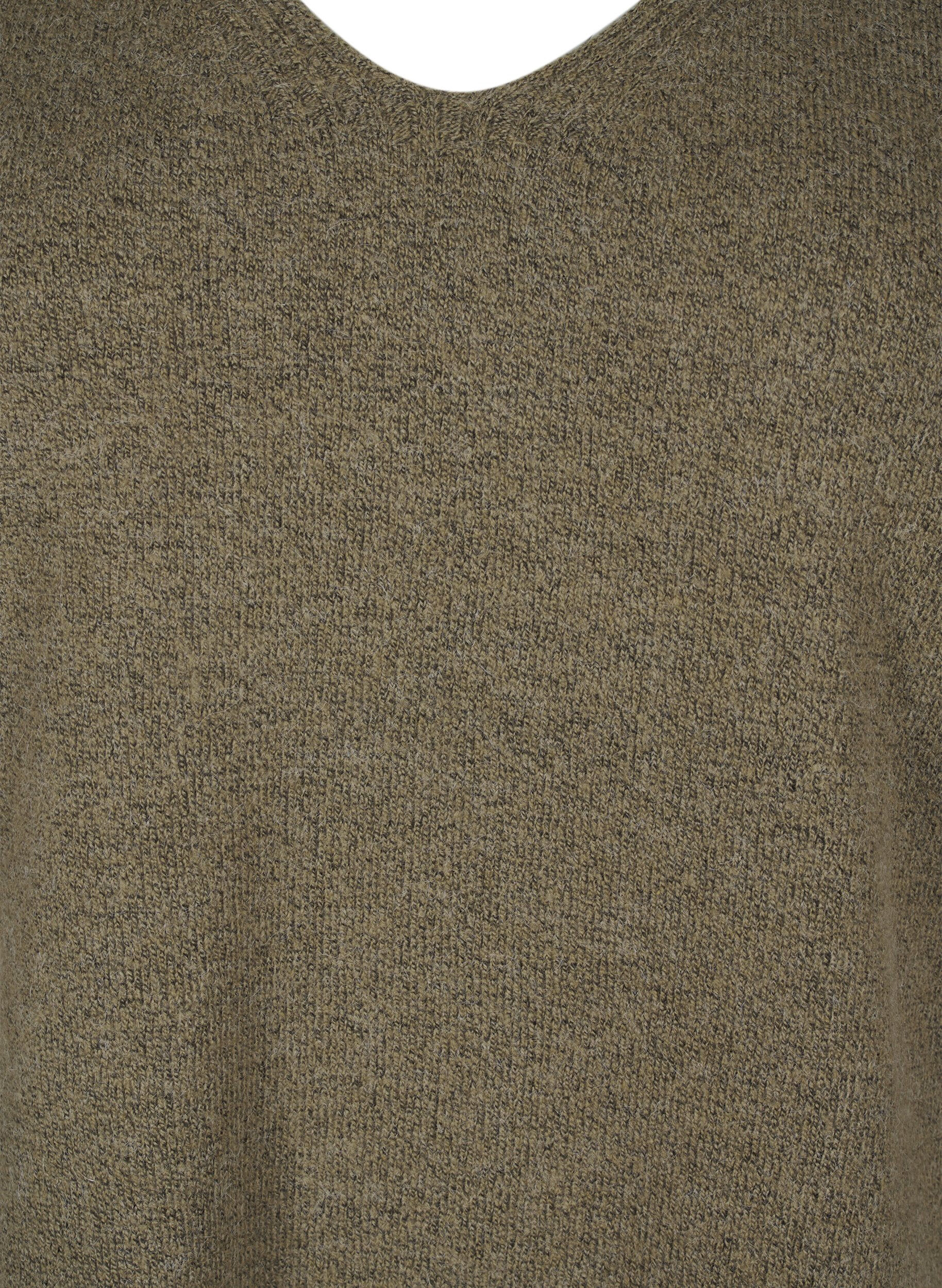 Zizzi Neulepusero, jossa on V-p&auml;&auml;ntie., Dusky G. Black Mel., Packshot image number 2