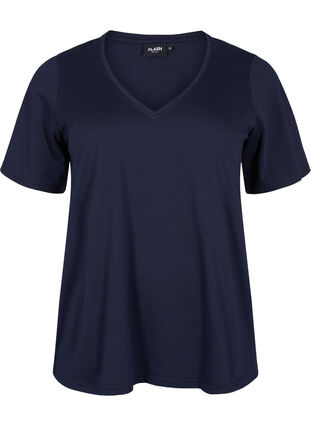 FLASH - 2 kpl t-paitoja v--pääntiellä, Navy Blazer/Black, Packshot image number 2