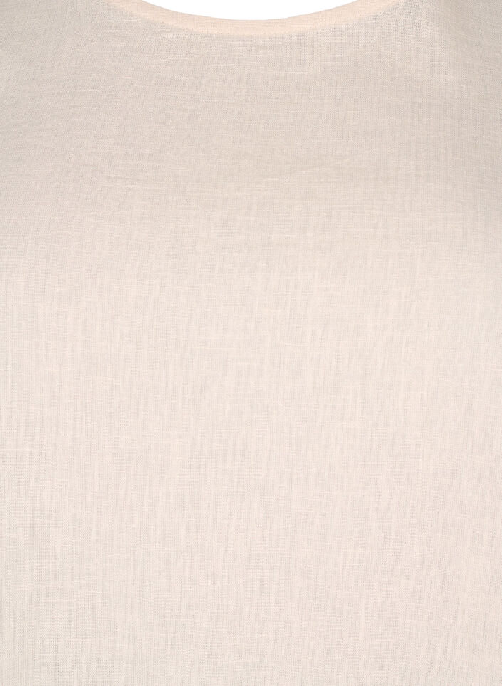 Puuvilla-pellavasekoitteinen pusero nyöriyksityiskohdalla, Sandshell, Packshot image number 2