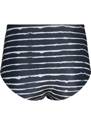 Raidallinen bikinialaosa korkealla vyötäröllä, Black White Stripe, Packshot image number 1