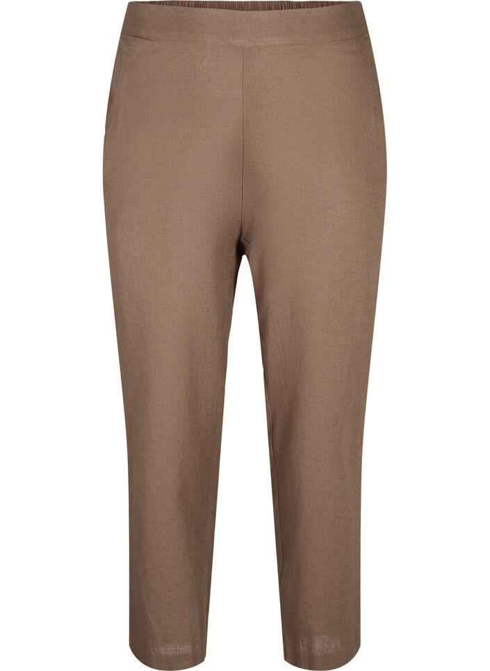 Väljät housut pellava-puuvillasekoitetta, Cub, Packshot image number 0