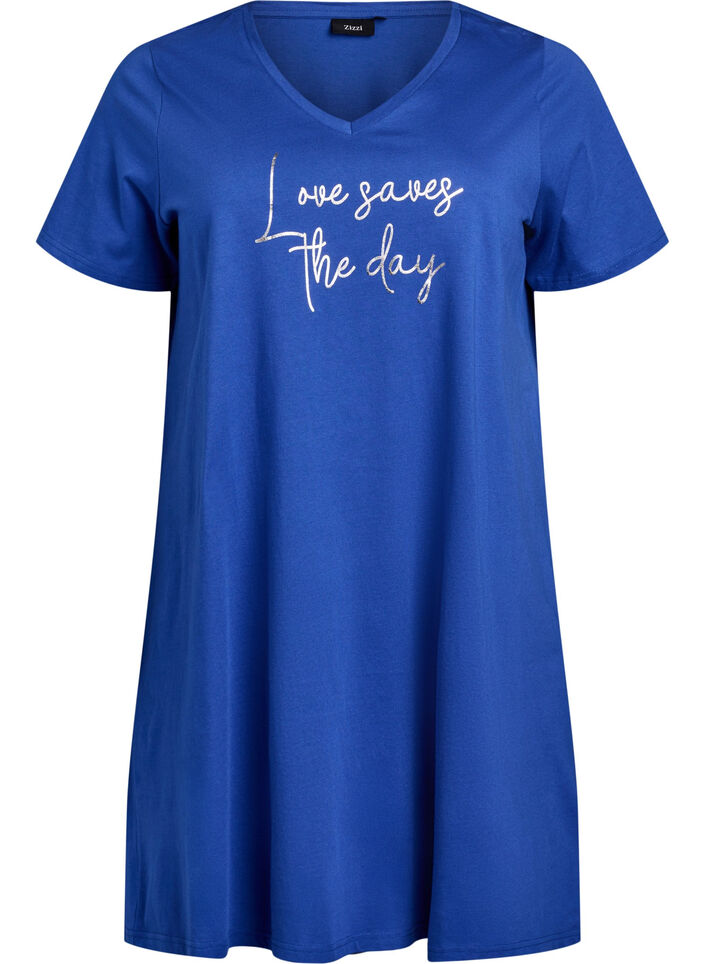 Luomupuuvillasta valmistettu v-aukkoinen y&ouml;paita, , Packshot image number 0