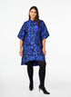 Lyhyt jacquard-mekko 3/4-hihoilla, Black Blue, Model image number 3