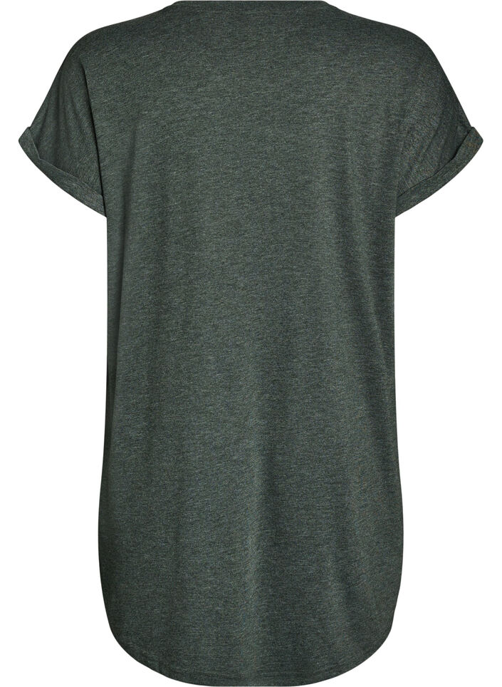 Lyhythihainen y&ouml;paita tekstipainatuksella, Vihre&auml;, Packshot image number 1