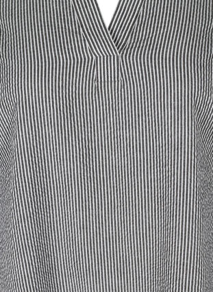 Raidallinen mekko puuvillasta , Black Stripe, Packshot image number 2