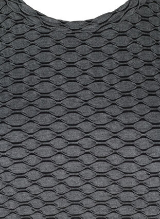 Pusero, jossa kuvioitu tekstuuri ja 3/4-hihat, Black, Packshot image number 2