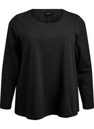 Perus jersey-paita, jossa pitk&auml;t hihat, Musta
