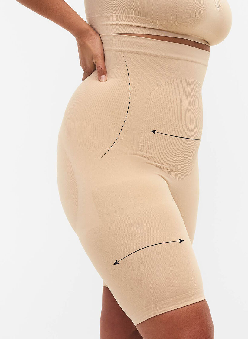 Korkeavy&ouml;t&auml;r&ouml;iset shapewear-shortsit, Beige, Model image number 0
