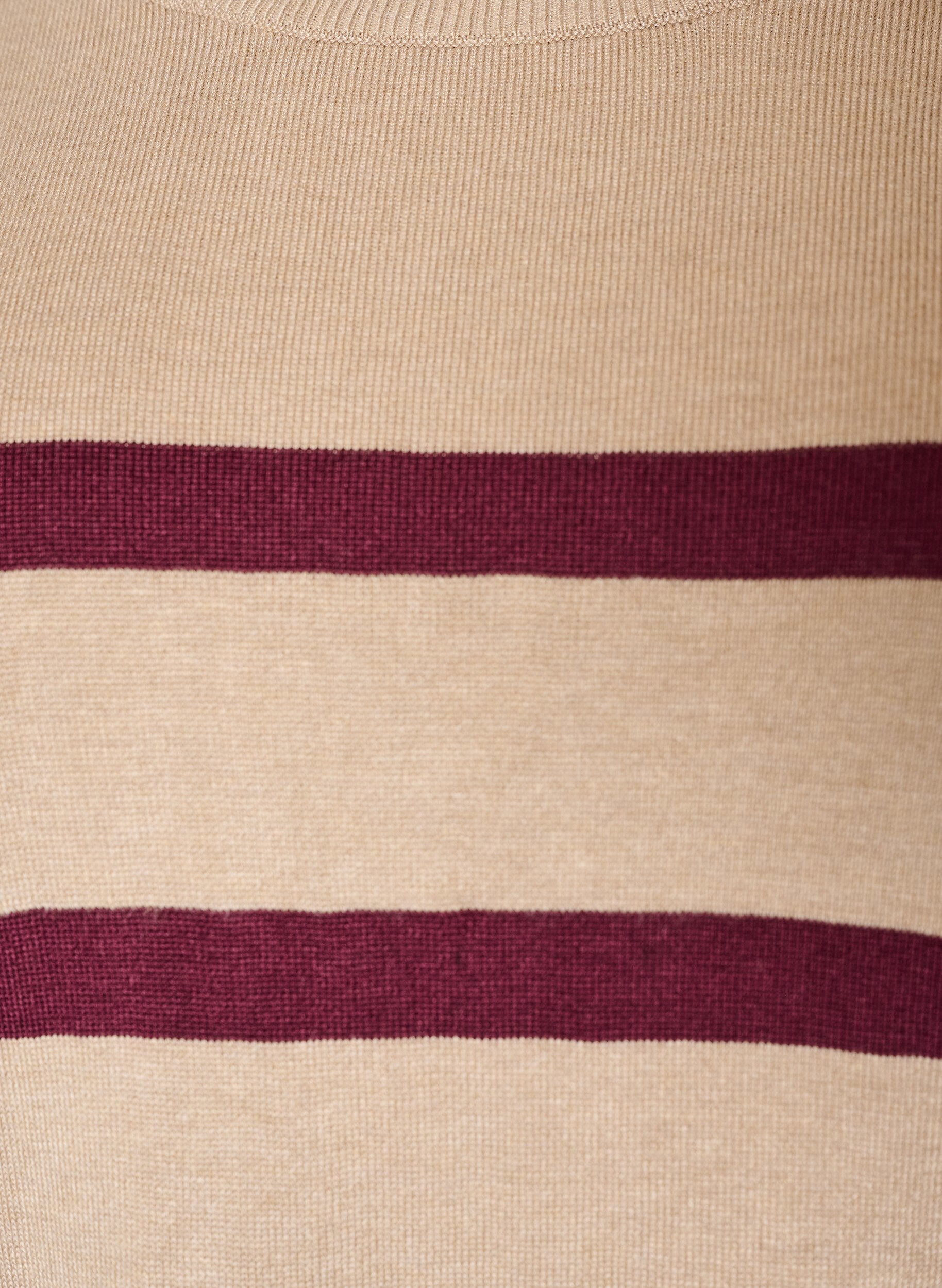 ZizziRaidallinen neulepaita lyhyill&auml; hihoilla, Beige, Packshot image number 2