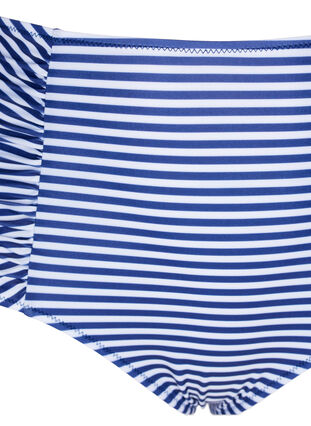 Raidallinen bikinialaosa korkealla vyötäröllä, Blue Striped, Packshot image number 2