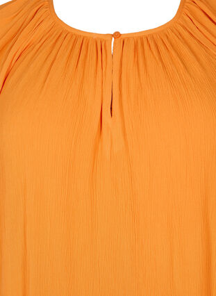 Lyhythihainen mekko viskoosista, Orange Peel, Packshot image number 2