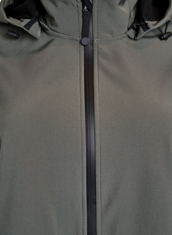 Softshell-takki irrotettavalla hupulla, Harmaa, Packshot image number 2