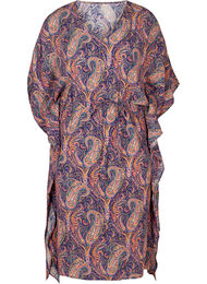 Viskoosista valmistettu kaftan-mekko paisley-kuosilla, Paisley AOP