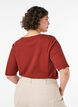 Ribattu jerseypusero, jossa on lyhyet hihat, Punainen, Model image number 2