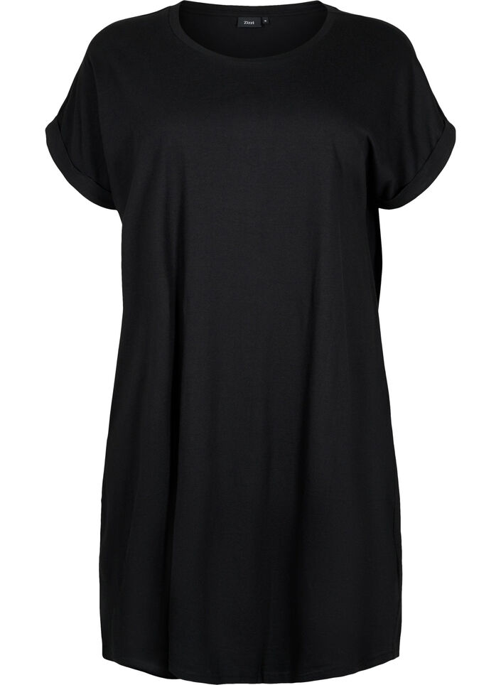 2 kpl puuvillamekkoja lyhyillä hihoilla, Black/Black, Packshot image number 2