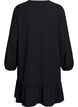 Lyhyt teksturoitu mekko röyhelöhelmalla, Musta, Packshot image number 1