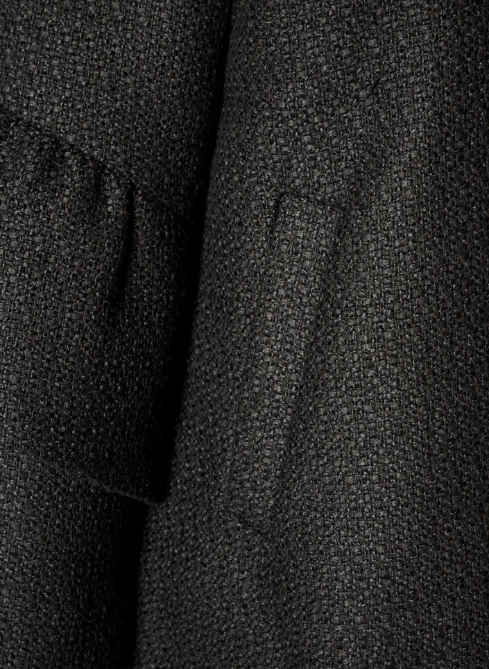 Boucl&eacute;-takki r&ouml;yhel&ouml;yksityiskohdilla, Musta, Packshot image number 3