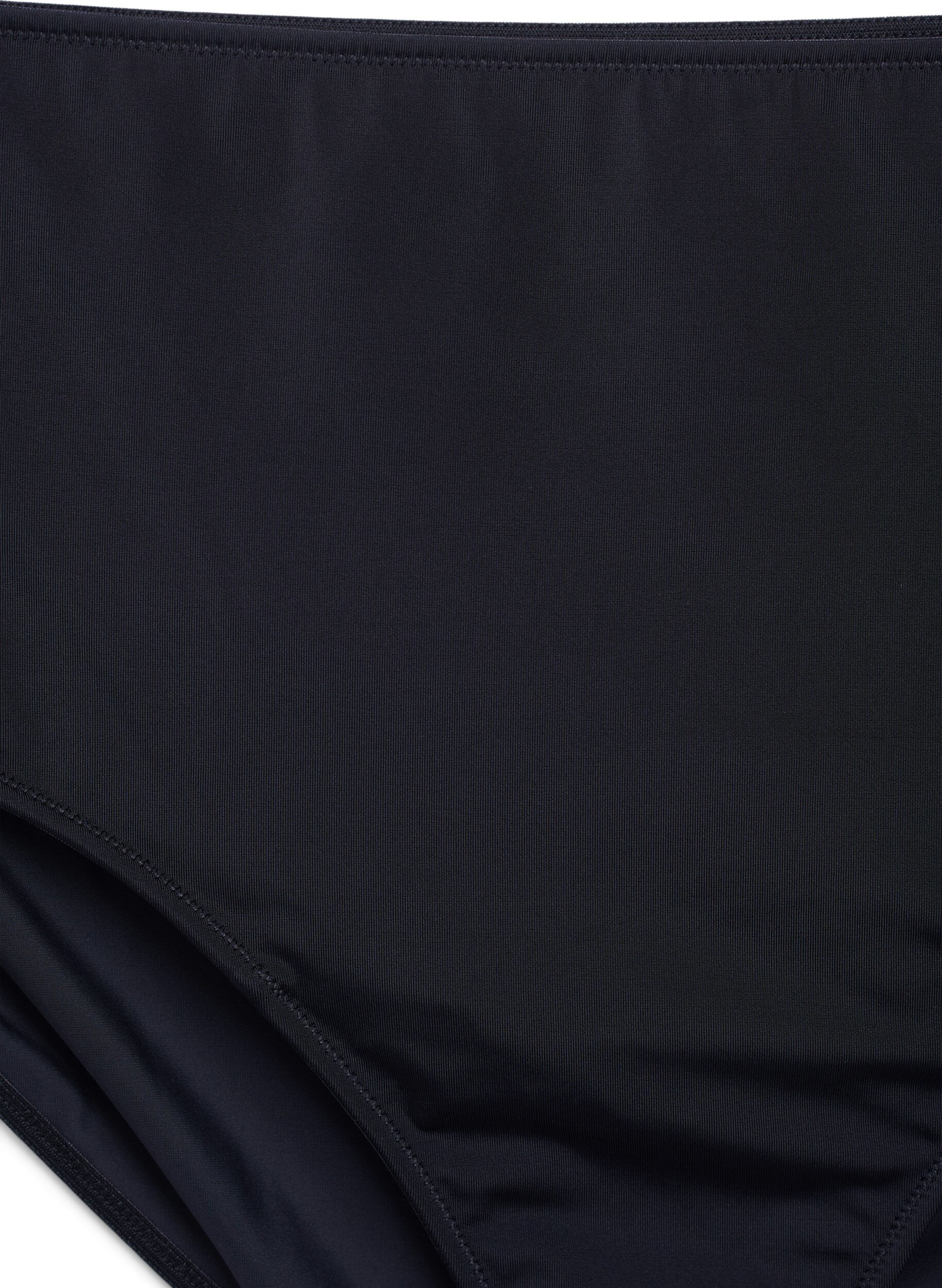 Zizzi Mikrokuitualushousut sis&auml;taskulla, Musta, Packshot image number 2