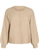 Palmikkoneuletakki helmikaarinapeilla, Beige, Packshot image number 0