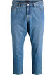 Mille Mom Fit -farkut korkealla vy&ouml;t&auml;r&ouml;ll&auml;, Sininen, Packshot image number 0