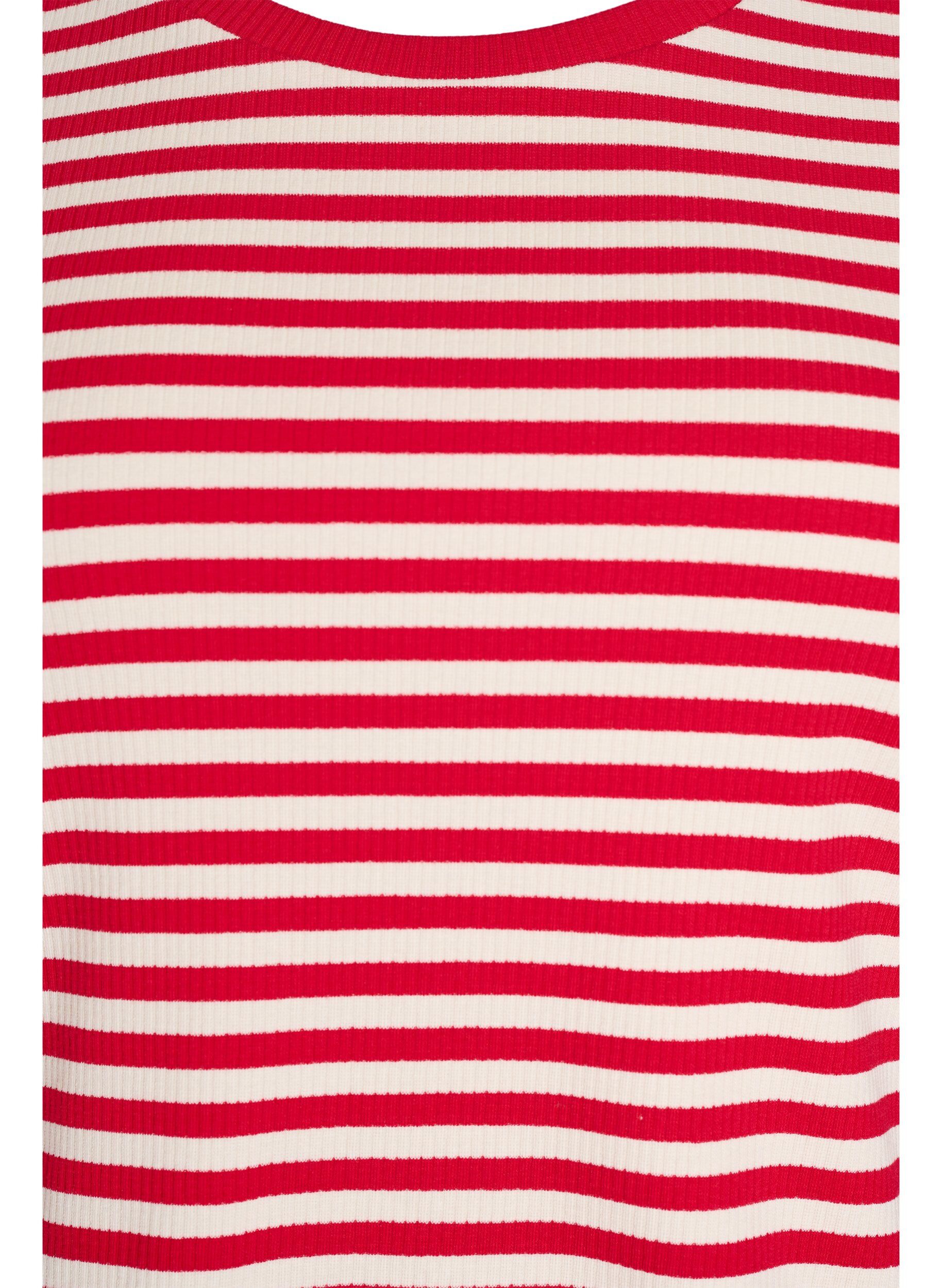 ZizziRaidallinen ribattu T-paita, Punainen, Packshot image number 2