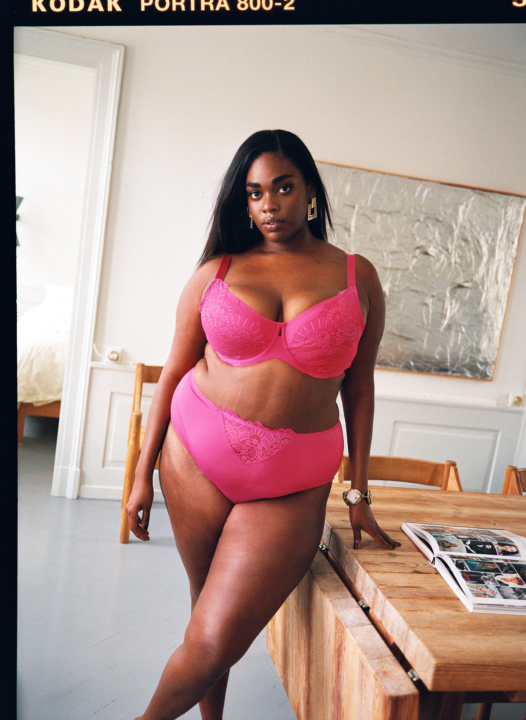 Zizzi Mikrokuituiset alushousut pitsiyksityiskohdilla, Vaaleanpunainen, Image image number 0