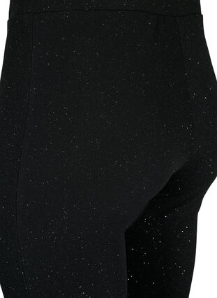 Glitter-housut bootcut-lahkeilla, Black, Packshot image number 3