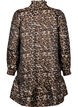 Lyhyt jacquard-mekko leopardikuviolla, Brown Leo AOP, Packshot image number 1