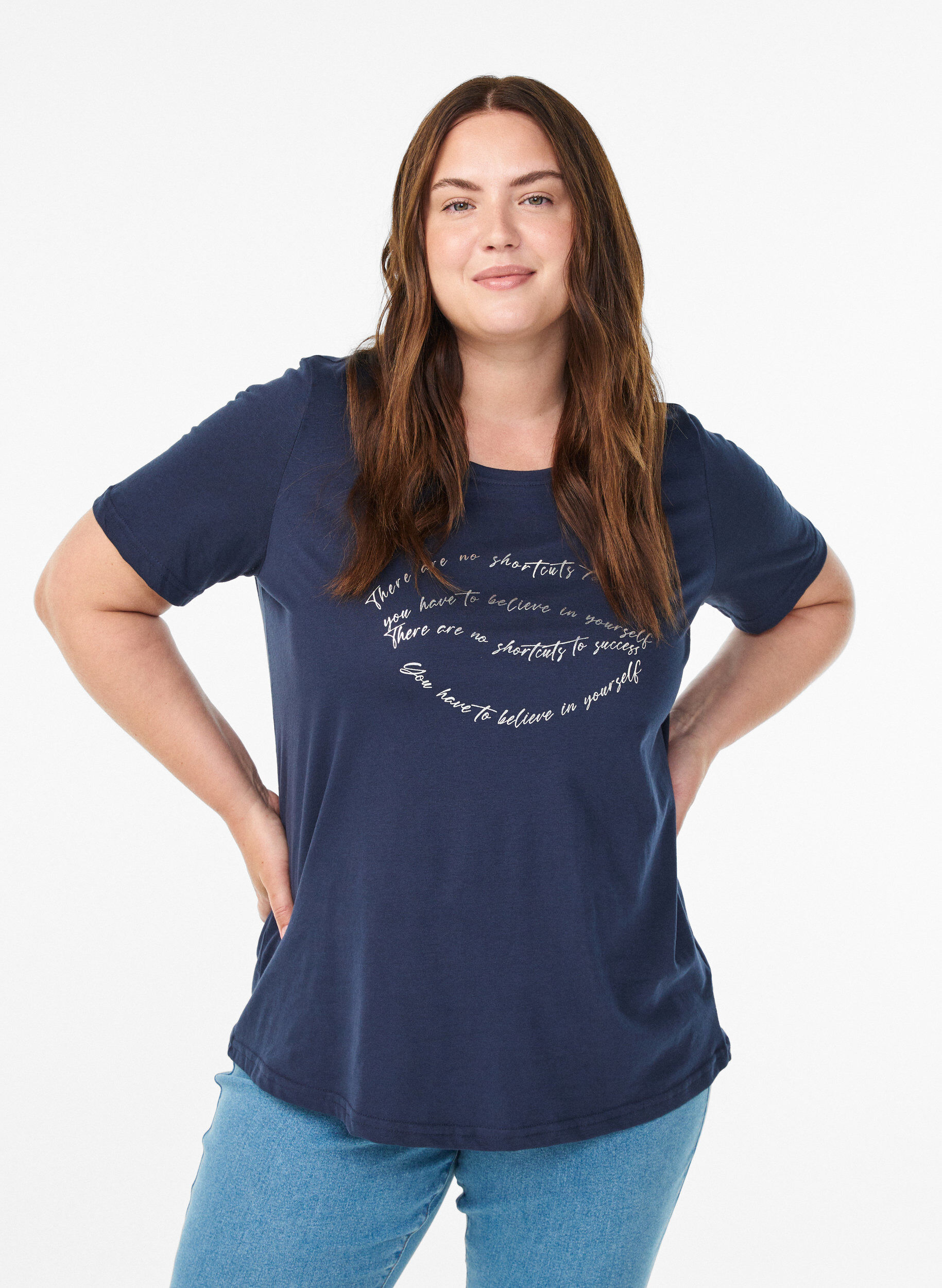 ZizziT-paita printill&auml;, Sininen, Model image number 0