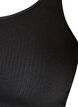Saumattomat ribatut urheilurintaliivit, Musta, Packshot image number 3