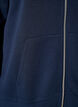 Hupullinen collegepaita vetoketjulla ja taskuilla, Sininen, Packshot image number 3
