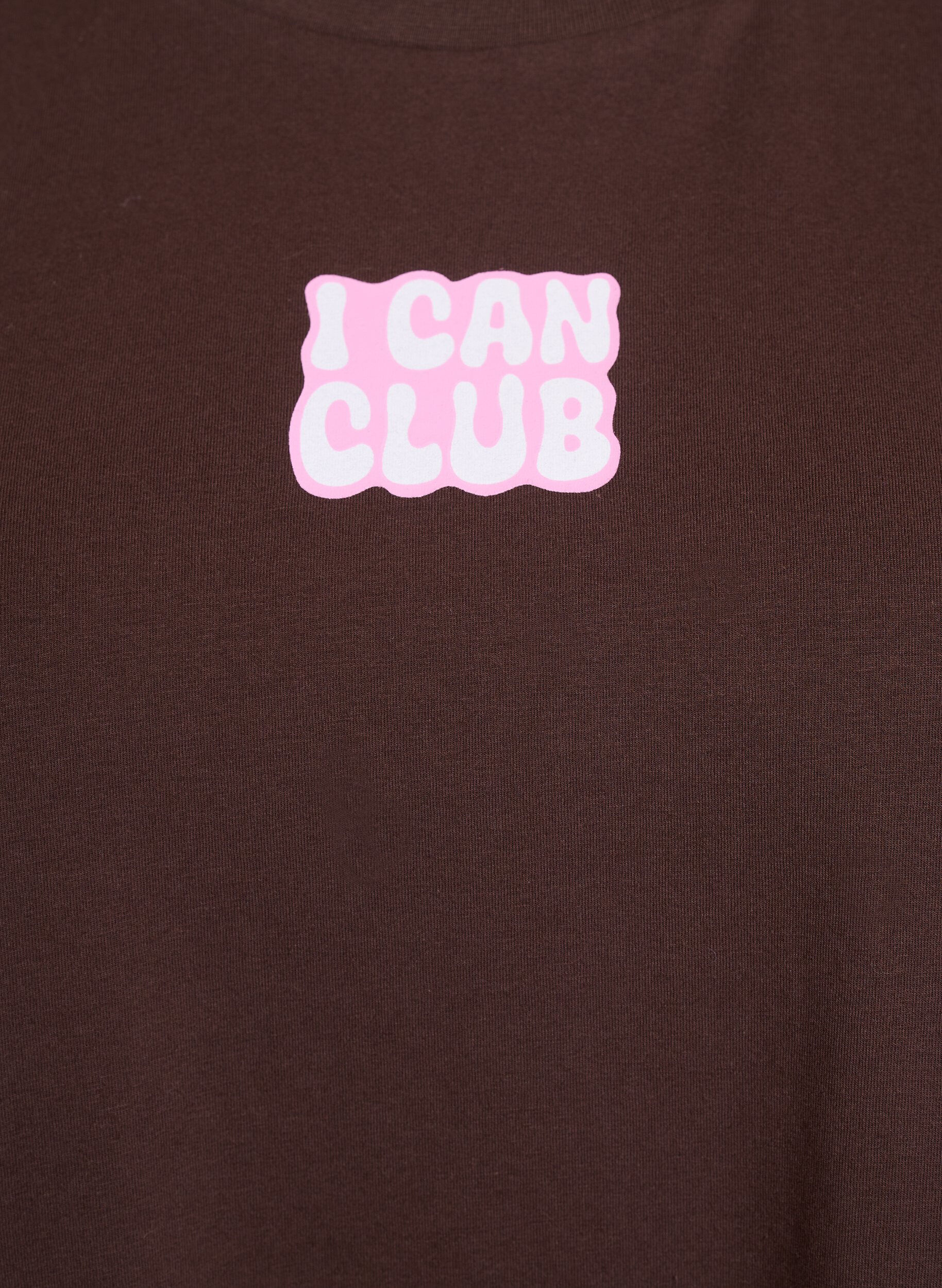 Zizzi Urheilullinen t-paita luomupuuvillasta, Ruskea, Packshot image number 2