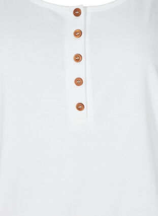 Toppi pyöreällä pääntiellä ja napeilla, Bright White, Packshot image number 2