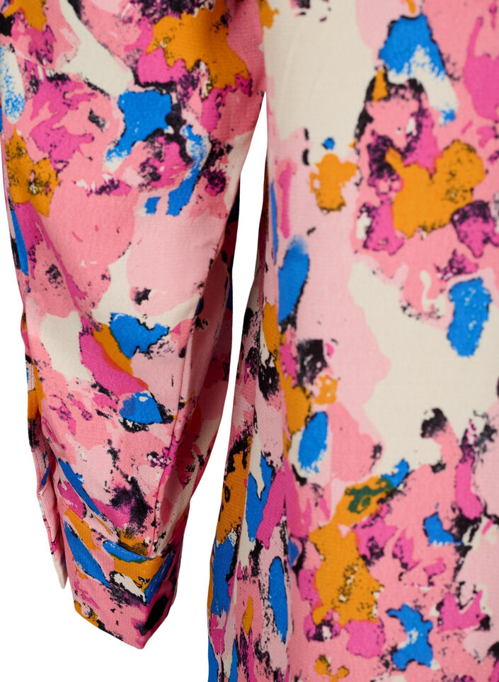 Pitkä viskoosipaita kuosilla, Rosebloom GraphicAOP, Packshot image number 3