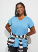 V&auml;lj&auml; treenipaita, jossa on V-p&auml;&auml;ntie, Sininen, Model image number 0