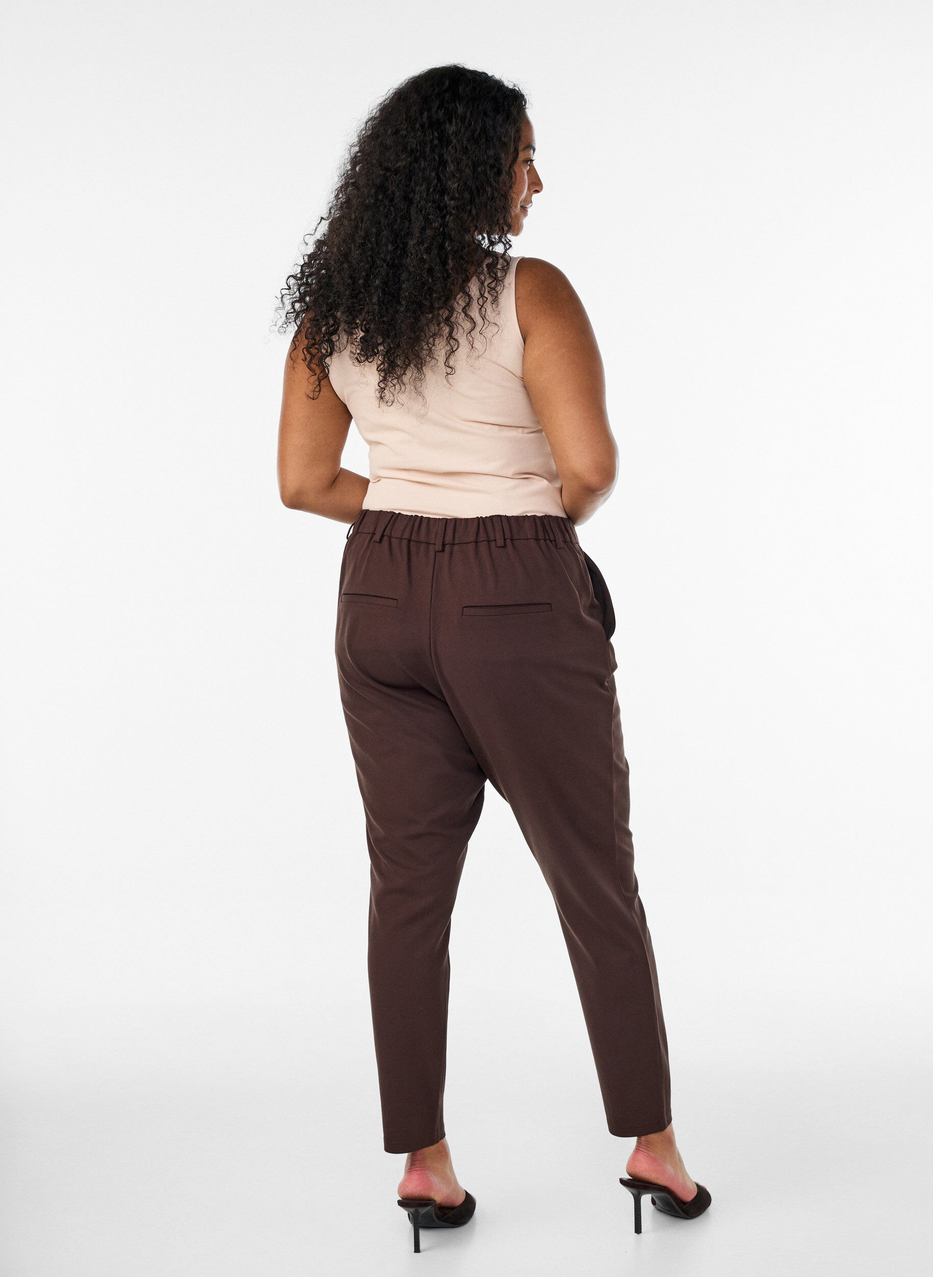 ZizziKropatut Maddison-housut, Ruskea, Model image number 1