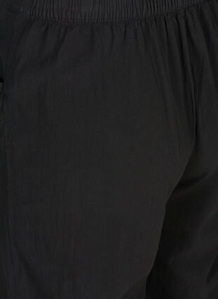Väljät culottes-housut puuvillasta, Black, Packshot image number 3