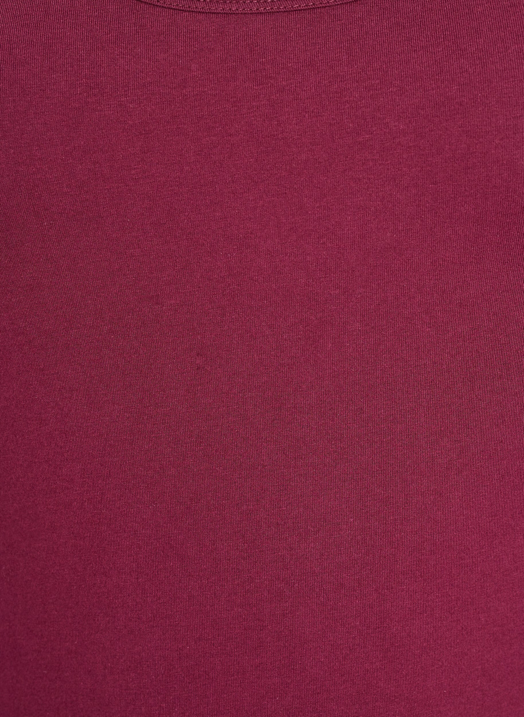 ZizziYksiv&auml;rinen perus paita puuvillasta, Tumma Bordeaux, Packshot image number 2