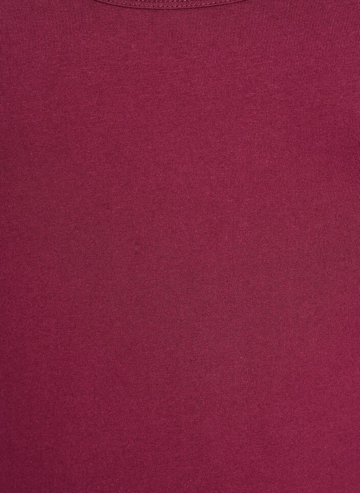 Yksiv&auml;rinen perus paita puuvillasta, Tumma Bordeaux, Packshot image number 2
