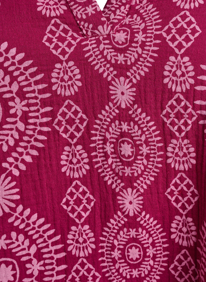 Lyhyt mekko puuvillamusliinista kuosilla, 9992, Packshot image number 2