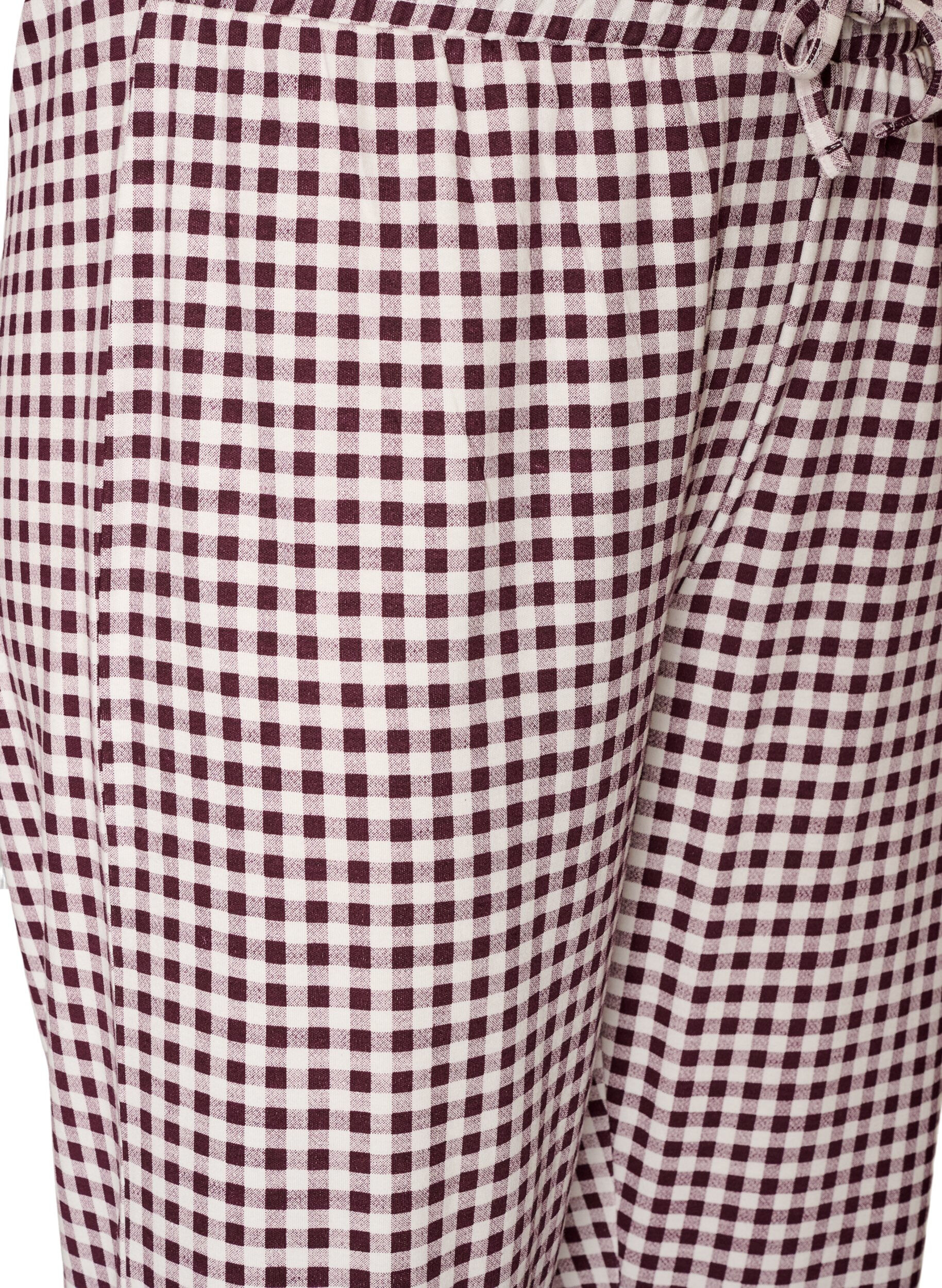 ZizziPuuvillapjama -housut korkealla vy&ouml;t&auml;r&ouml;ll&auml;, Punainen, Packshot image number 2