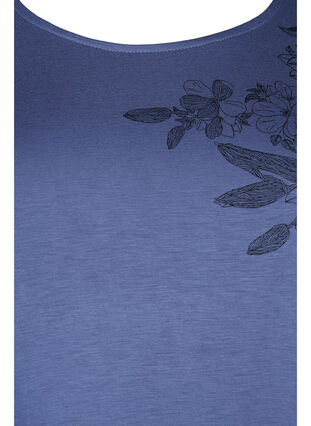 Lyhythihainen viskoosinen t-paita kukkakuosilla, Coastal Fjord Flower, Packshot image number 2